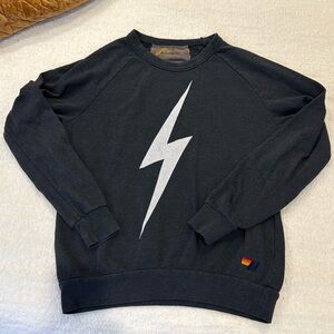 Unisex Aviator Nation dark grey sweatshirt.